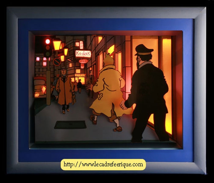 cadre illuminé de Tintin